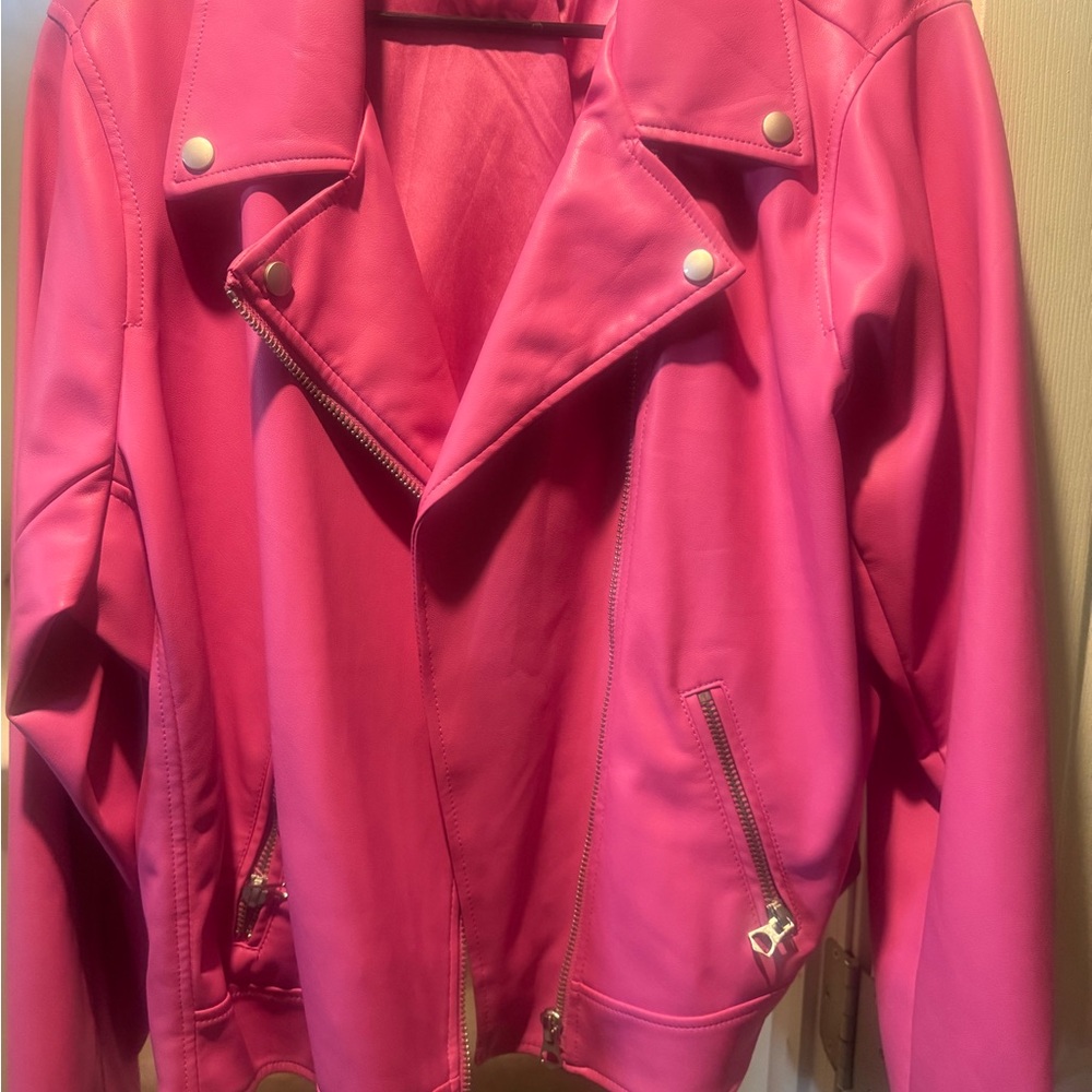 Hot Pink Women's Moto Jacket